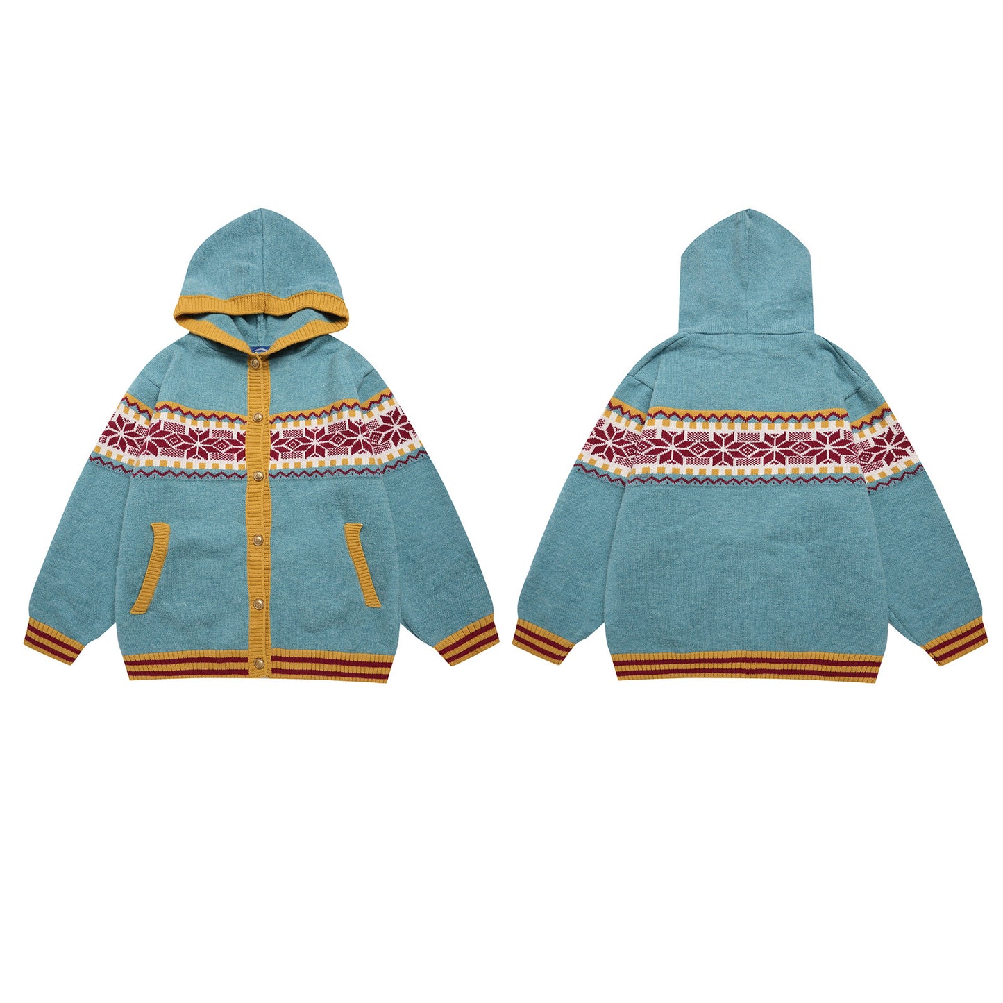 Retro Hooded Cardigan