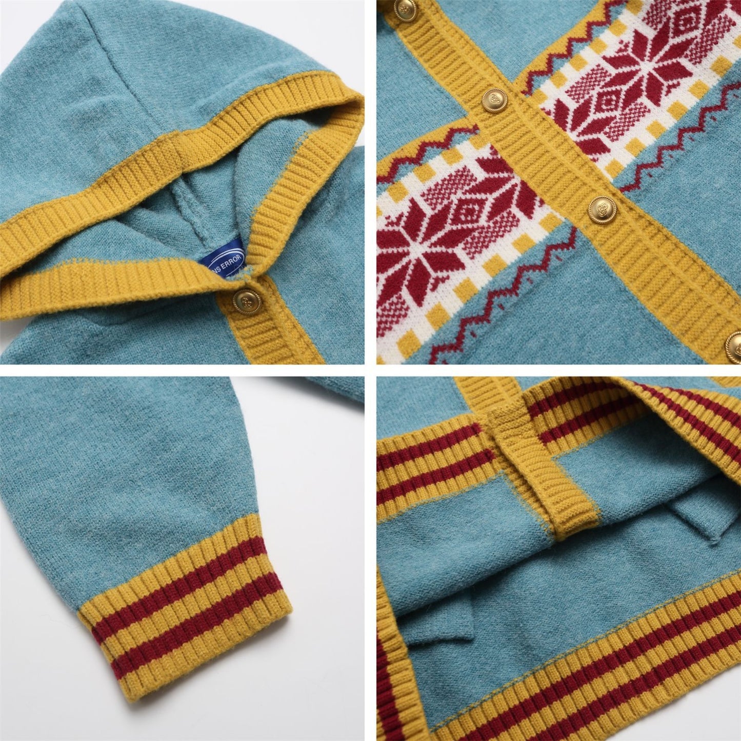 Retro Hooded Cardigan