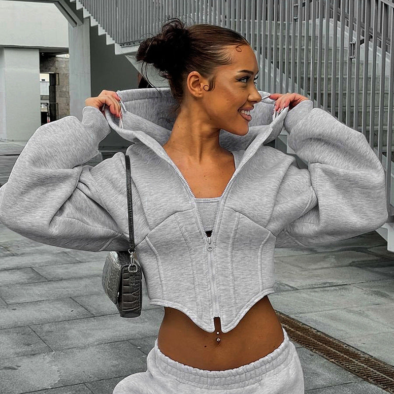 American Style Cardigan Hooded Casual Jacket