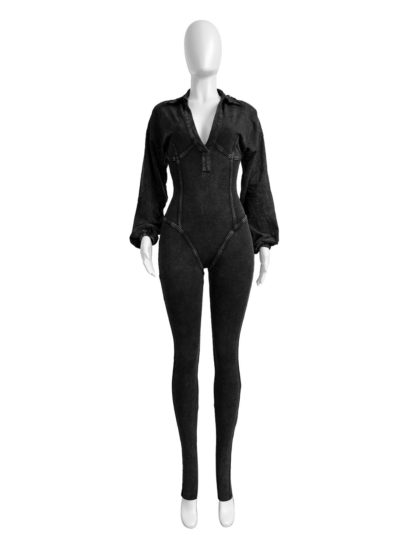 V Tight Jumpsuit