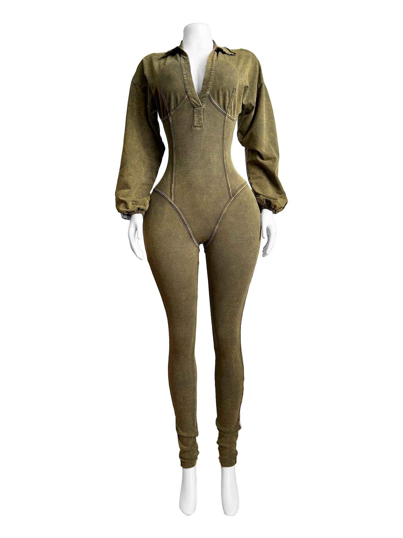 V Tight Jumpsuit
