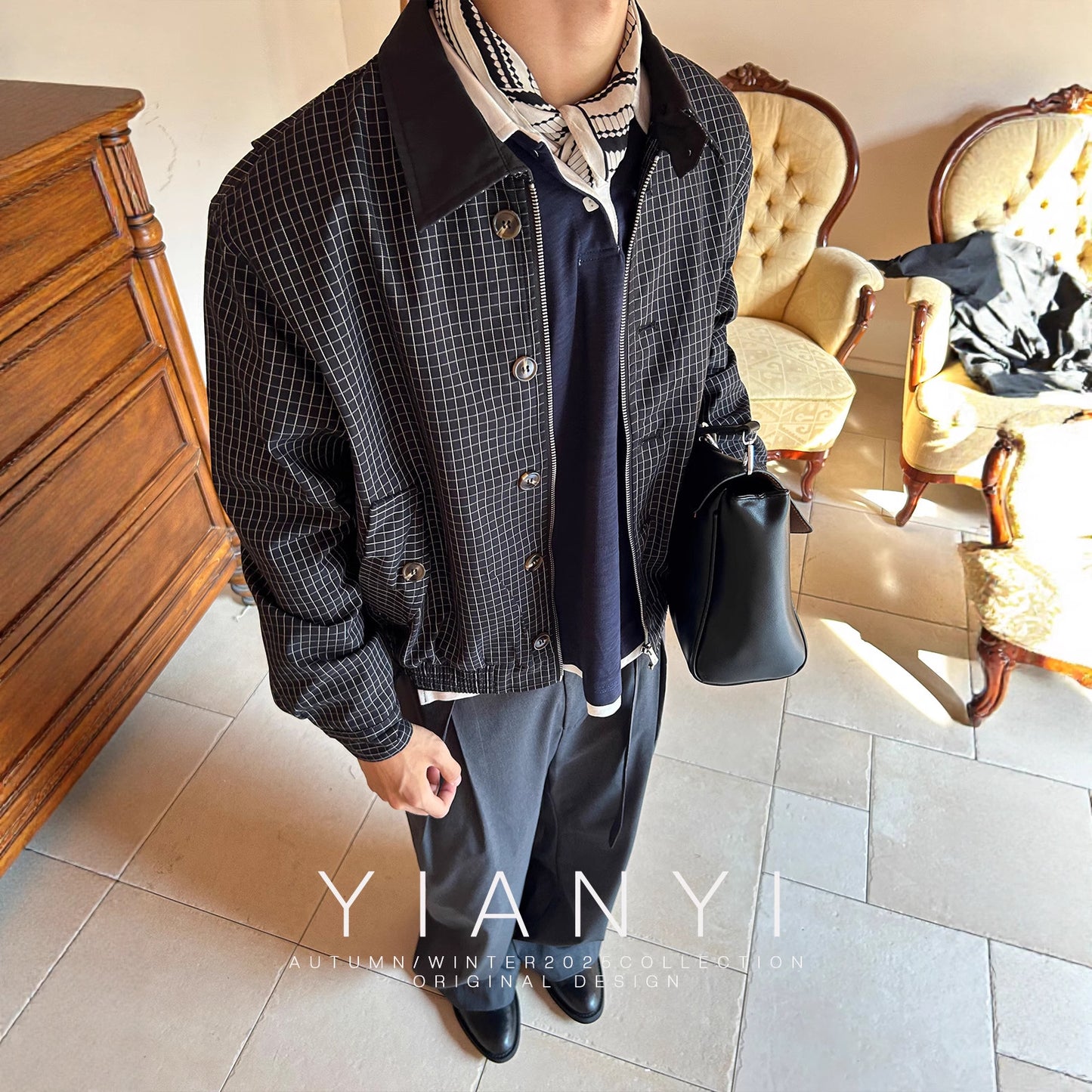 Collar Button Thin Jacket