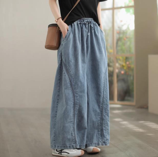 Cotton Denim loose Pants