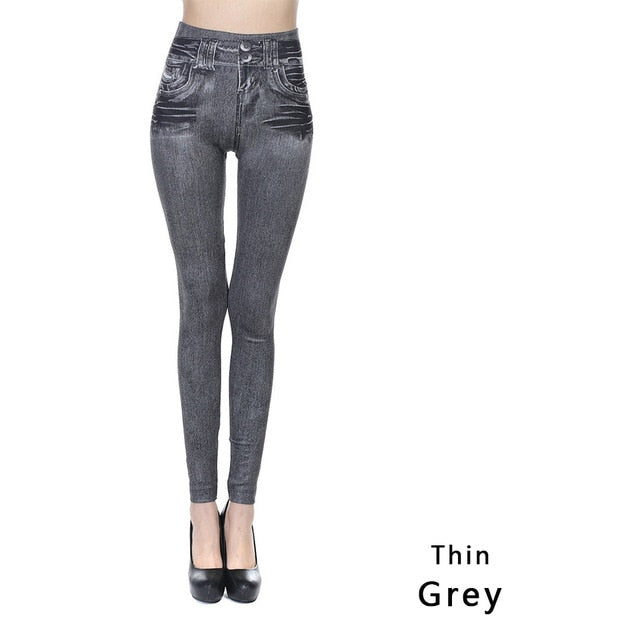 Denim Pencil Pants