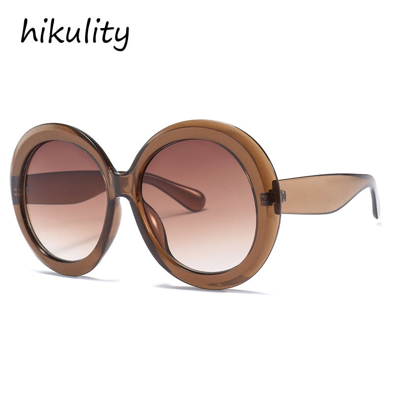 Fashionable Round Large Frame Sunglasses