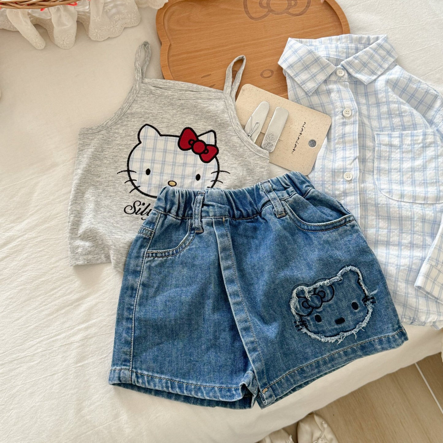 Top and Skirt Pants Set
