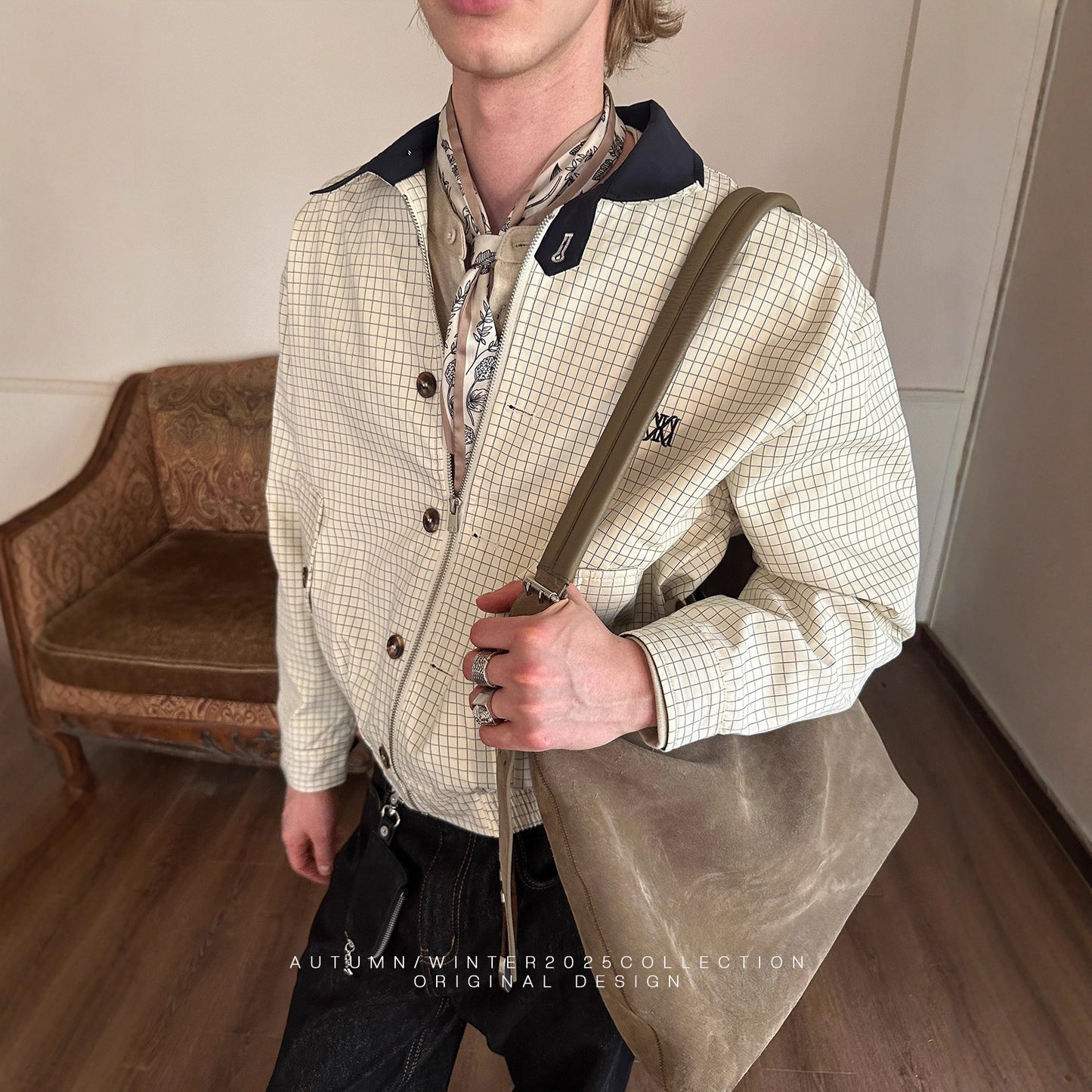 Collar Button Thin Jacket