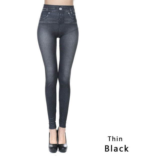 Denim Pencil Pants