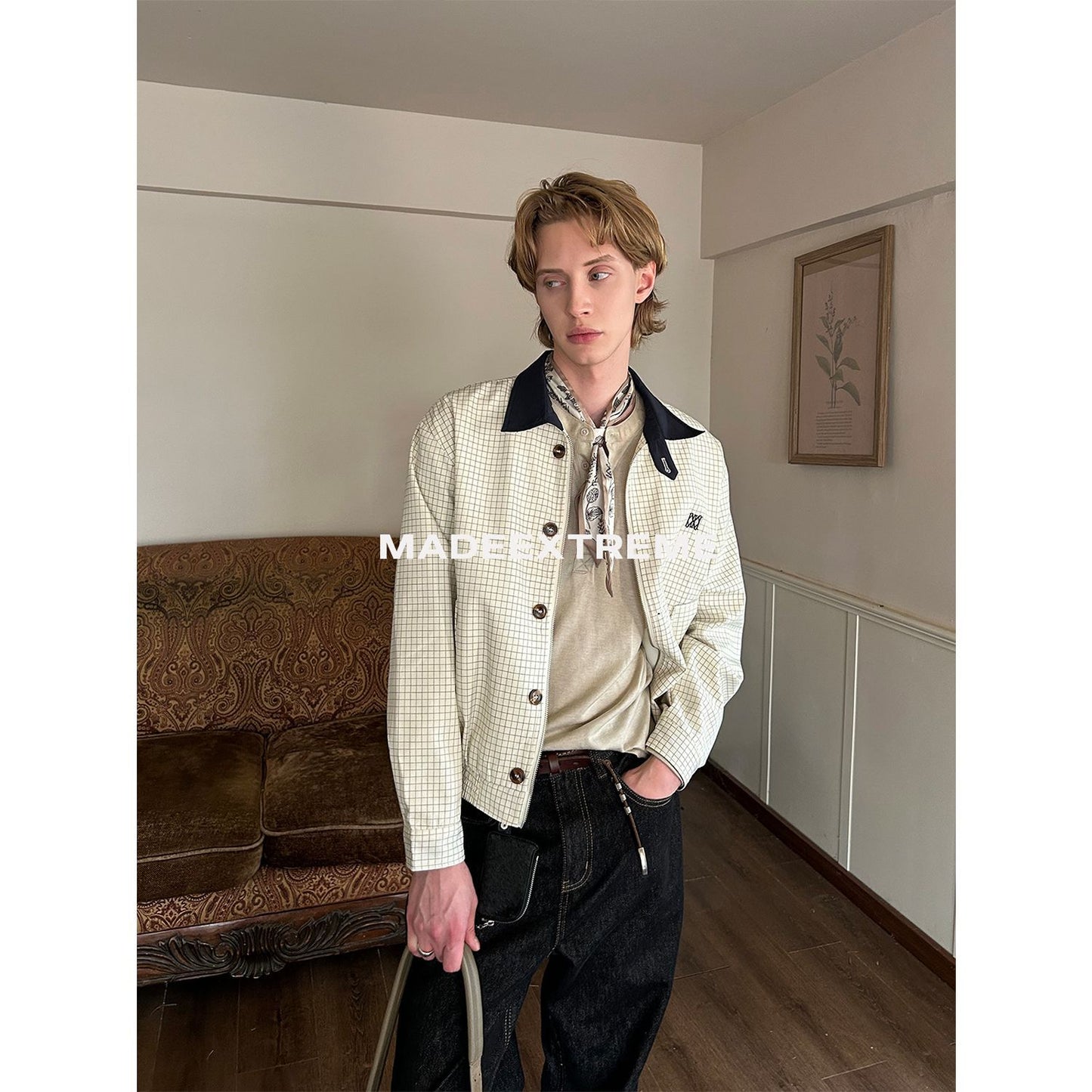 Collar Button Thin Jacket