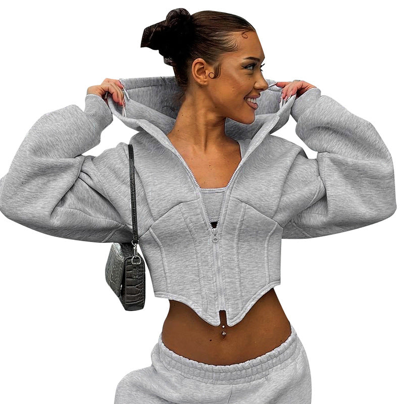 American Style Cardigan Hooded Casual Jacket