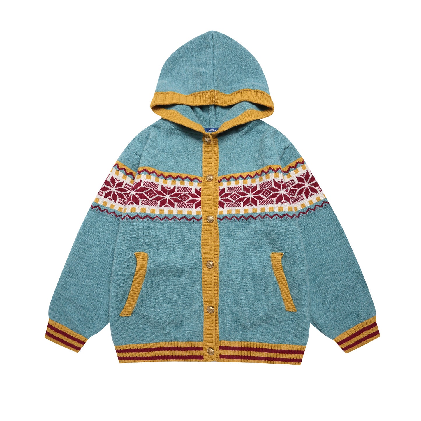 Retro Hooded Cardigan