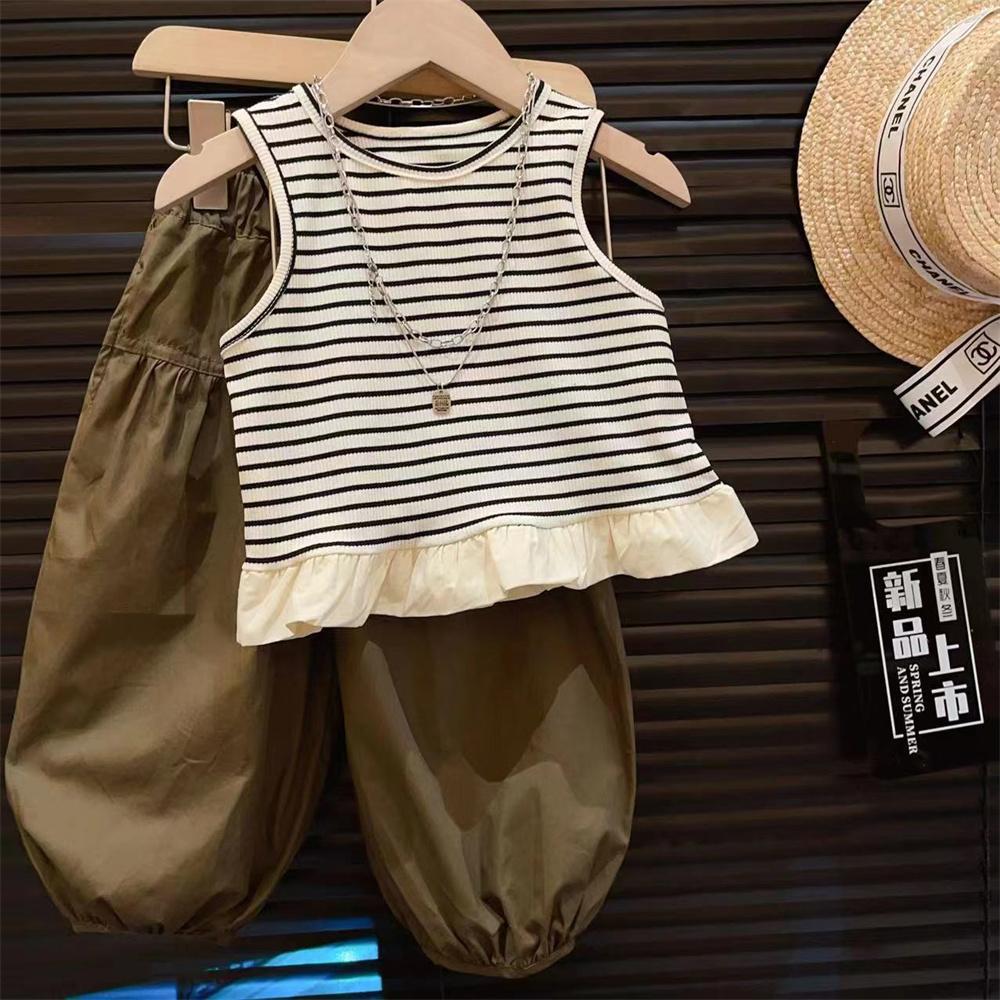Sleeveless Top and Cargo Pants for Girls