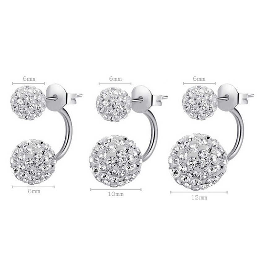 Crystal Ball Stud Earrings
