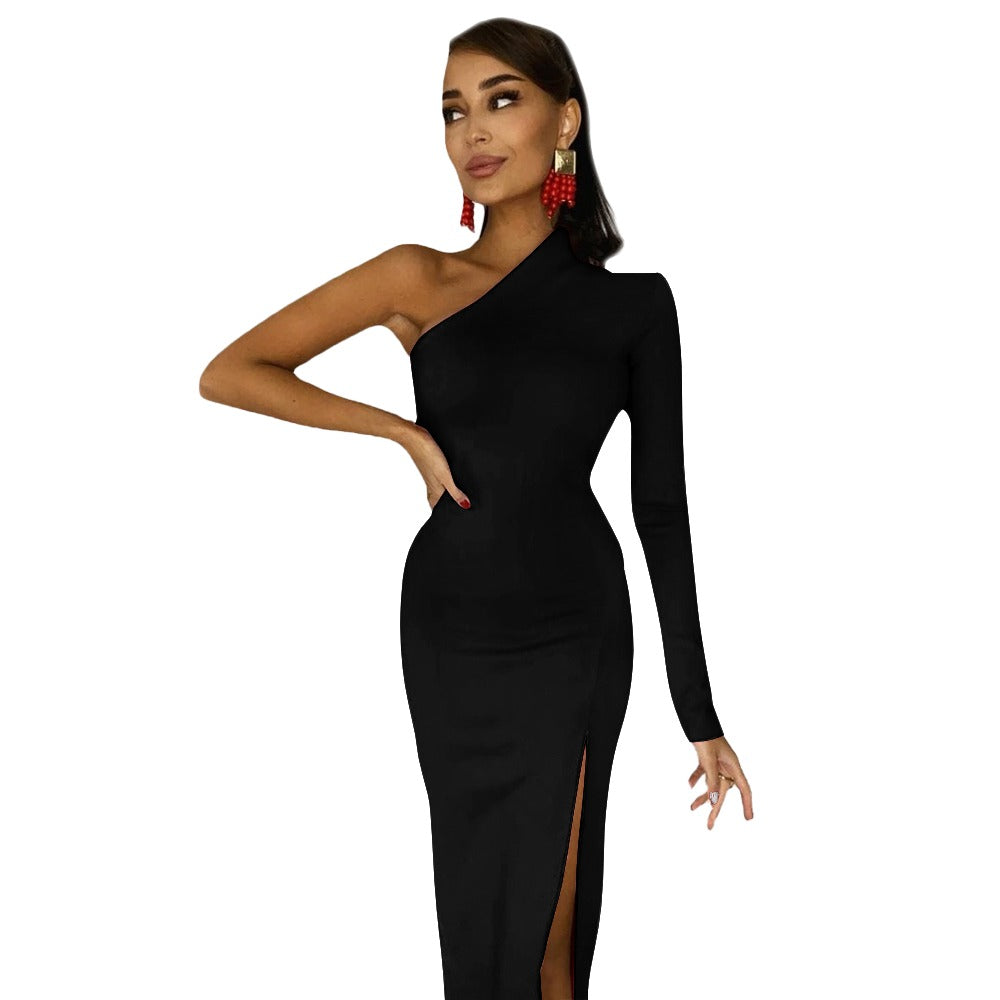 Jaylen Janelle Half Sleeve Slit Dress