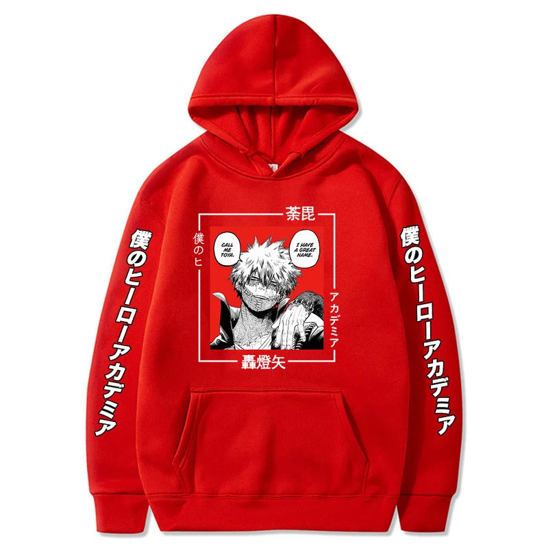 Anime My Hero Academia Printed Hooded Sweatshirt Unisex Long Sleeve Casual Jacket