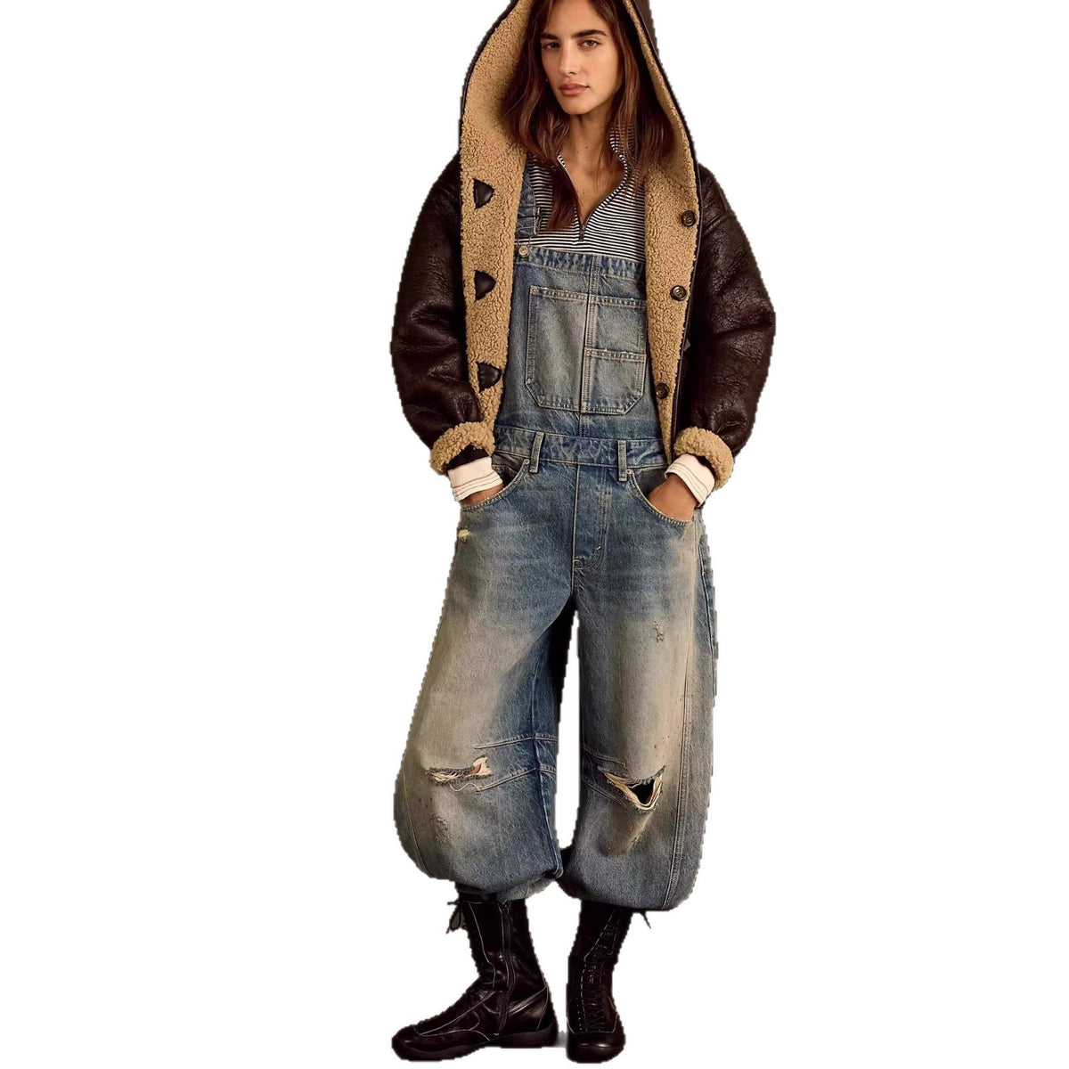 Casual Loose Denim Overalls