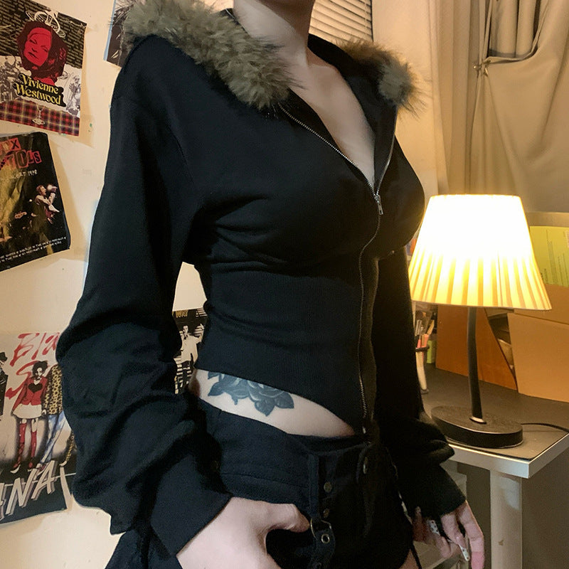 Wooden Collar Hoodie Jacket