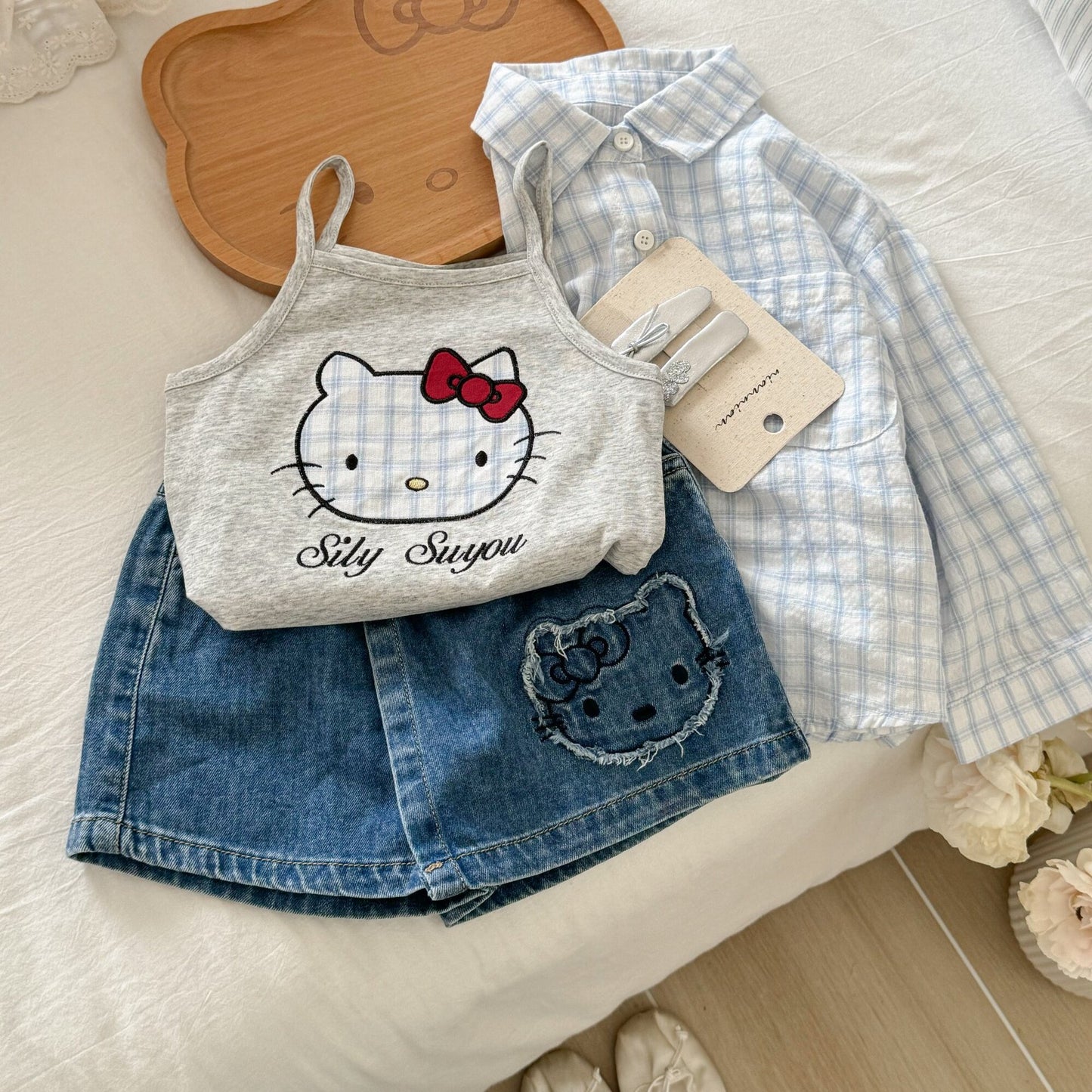 Top and Skirt Pants Set