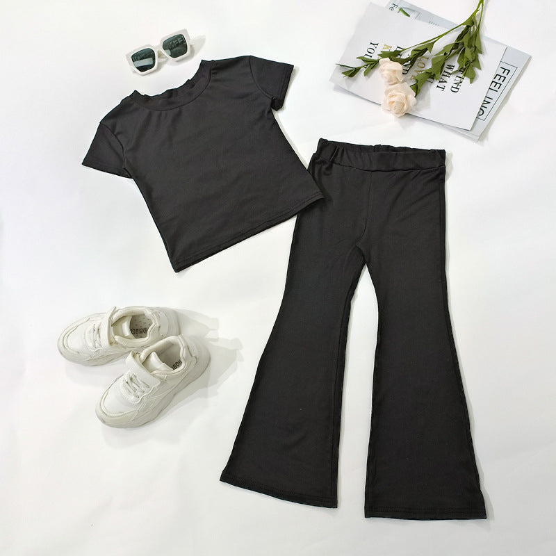 Girls Casual Short Sleeve Suits