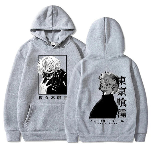 Spring Tokyo Ghoul AnimePrinted Hooded Sweatshirt Unisex Long Sleeve Casual Jacket