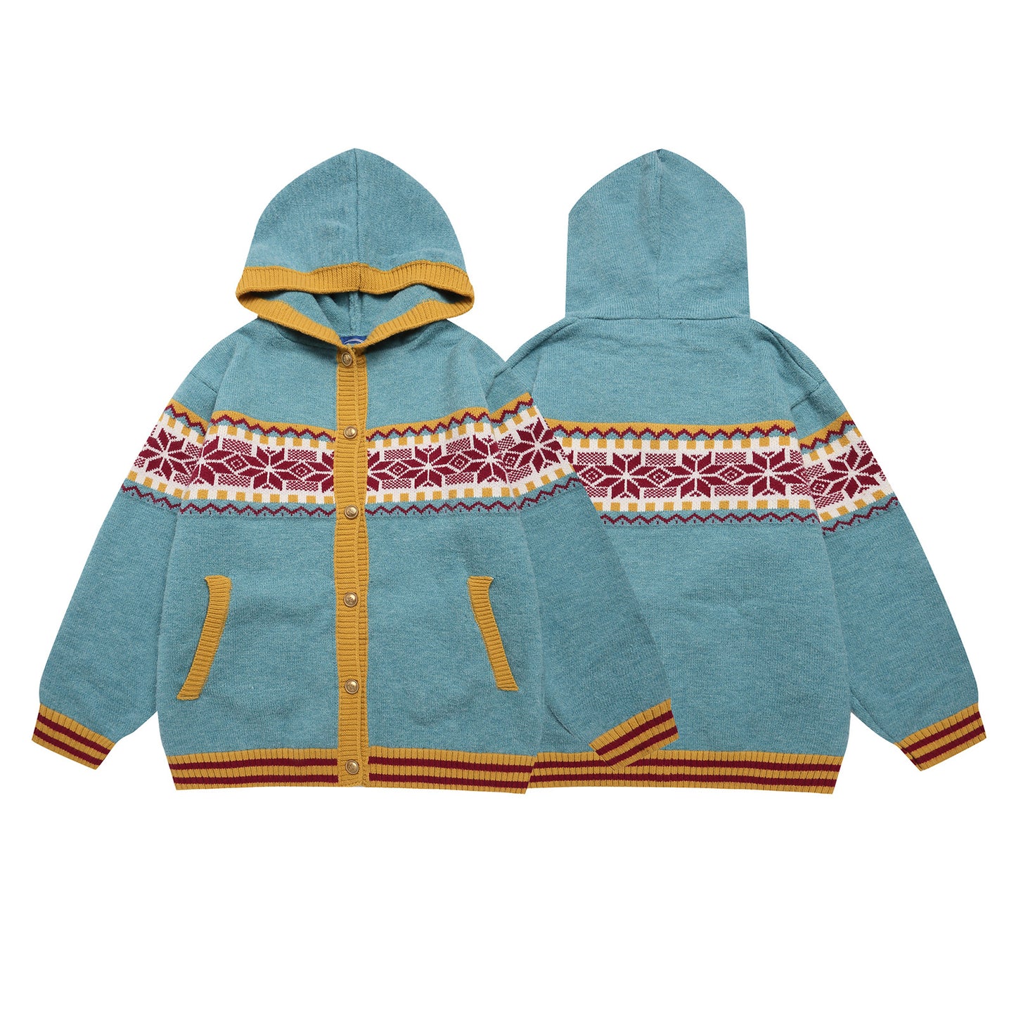 Retro Hooded Cardigan