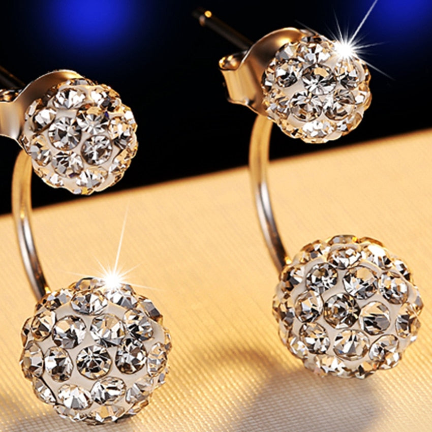 Crystal Ball Stud Earrings