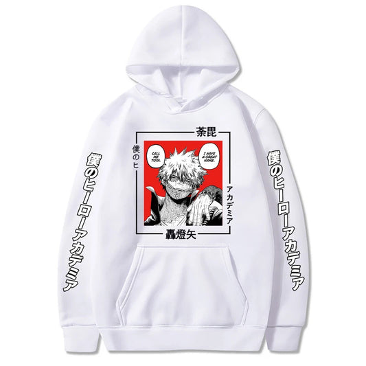 Anime My Hero Academia Printed Hooded Sweatshirt Unisex Long Sleeve Casual Jacket