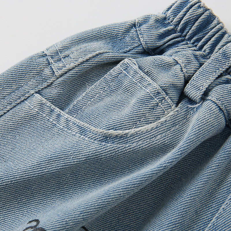 Polo Collar/T-Shirt Denim Shorts