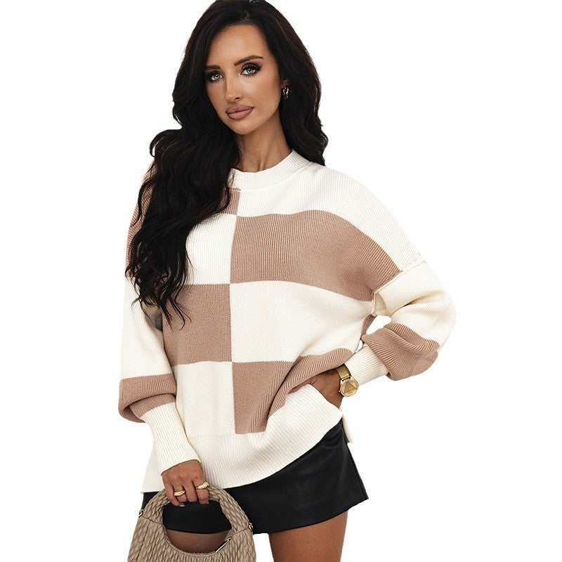 Drop Shoulder Knit Sweater