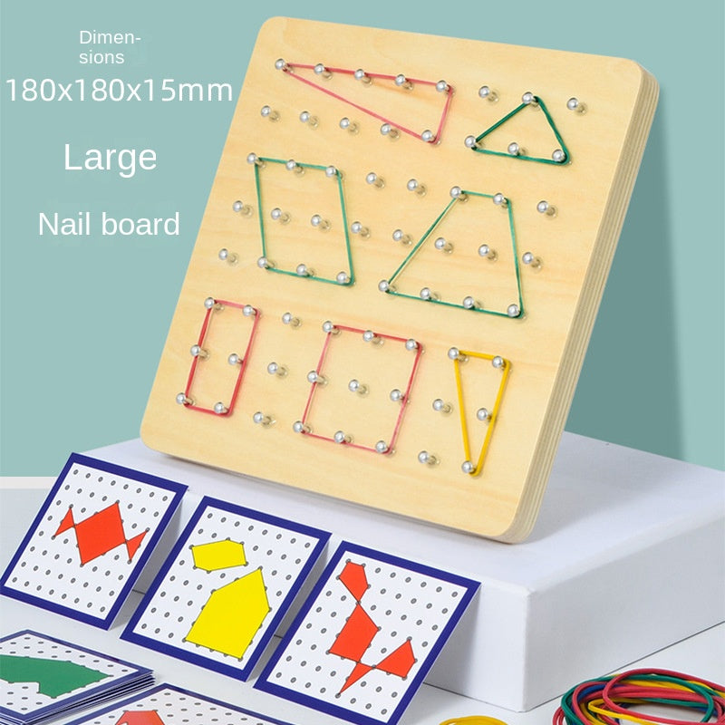 Children's Montessori Early Education Intellectual Wooden Toy Kindergarten First Grade Math Student Nail Board Teaching Aid