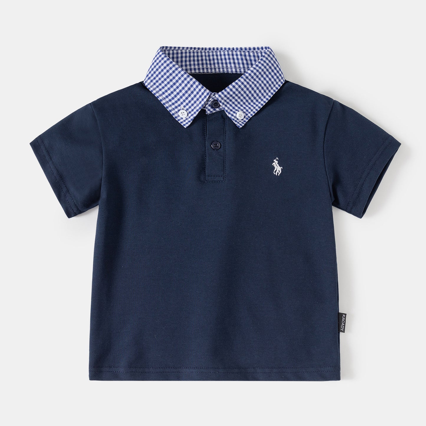 Boy's Summer Short Sleeve Polo Shirt Cartoon Turn-down Collar Big Kids amp; Toddler Fashion Top