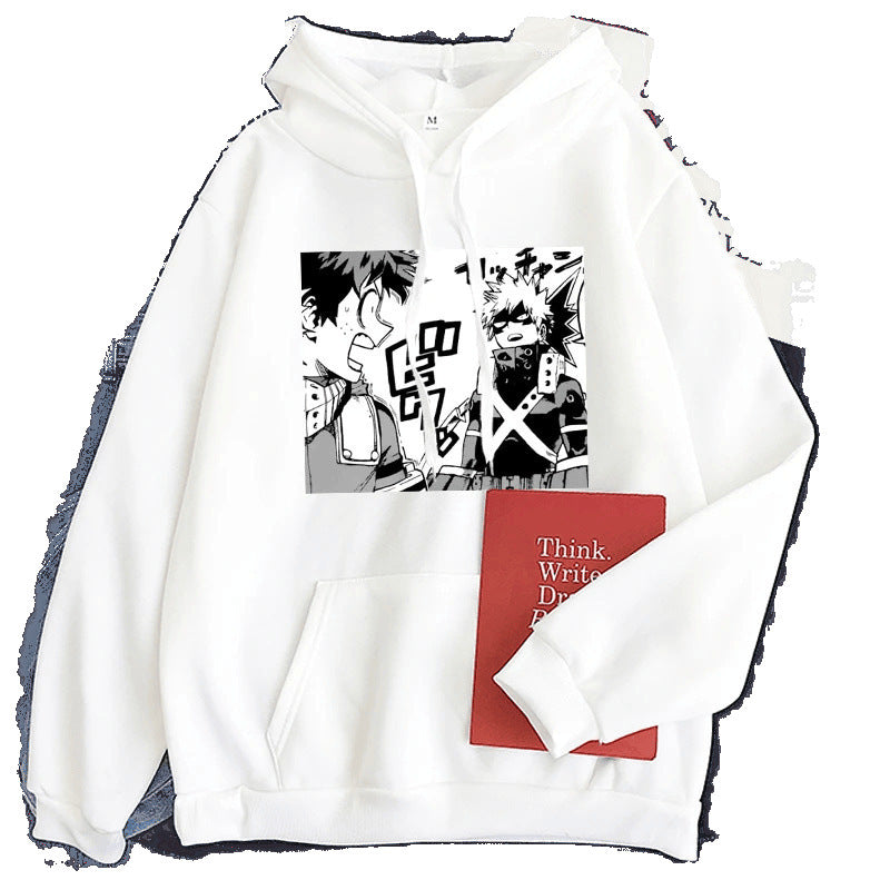Spring New Anime My Hero Academia Printed Hooded Sweatshirt Unisex Long Sleeve Casual Jacket Top