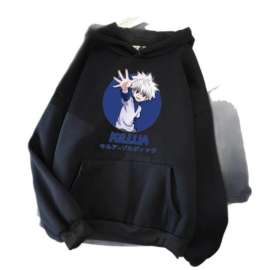 Spring Anime Hunter x Hunter Killua Printed Hooded Sweatshirt Unisex Long Sleeve Casual Jacket