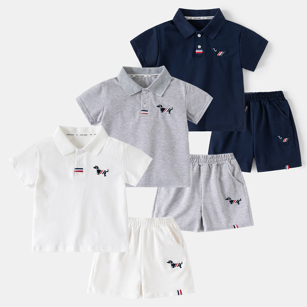Short Sleeve Sports Suit for Boys