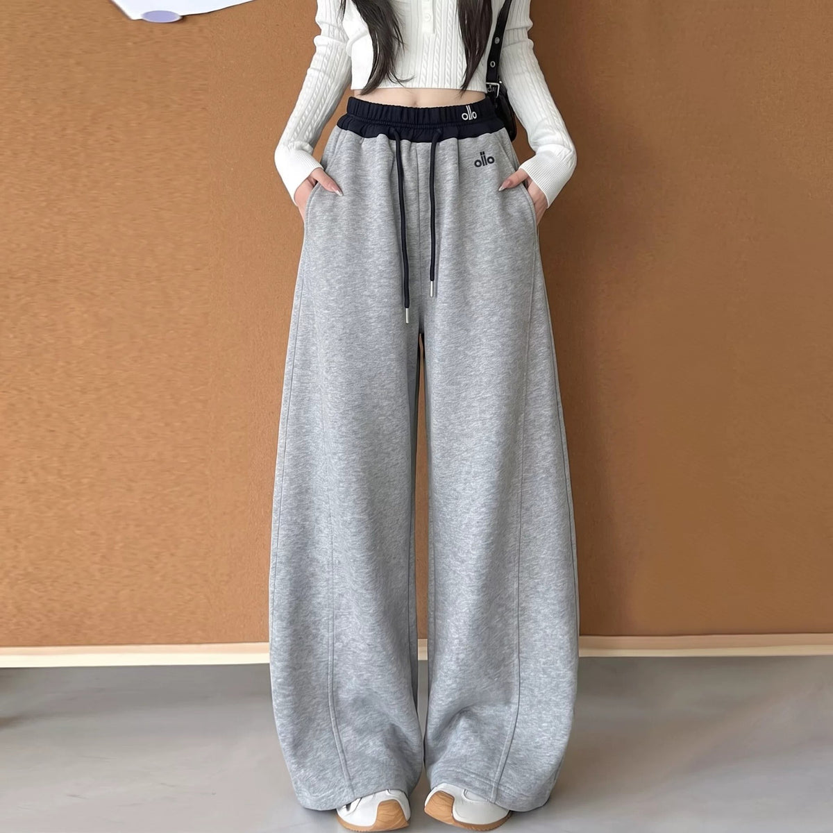 Girls Casual Wide Leg Sweatpants Spring Autumn Youth Athletic Pants