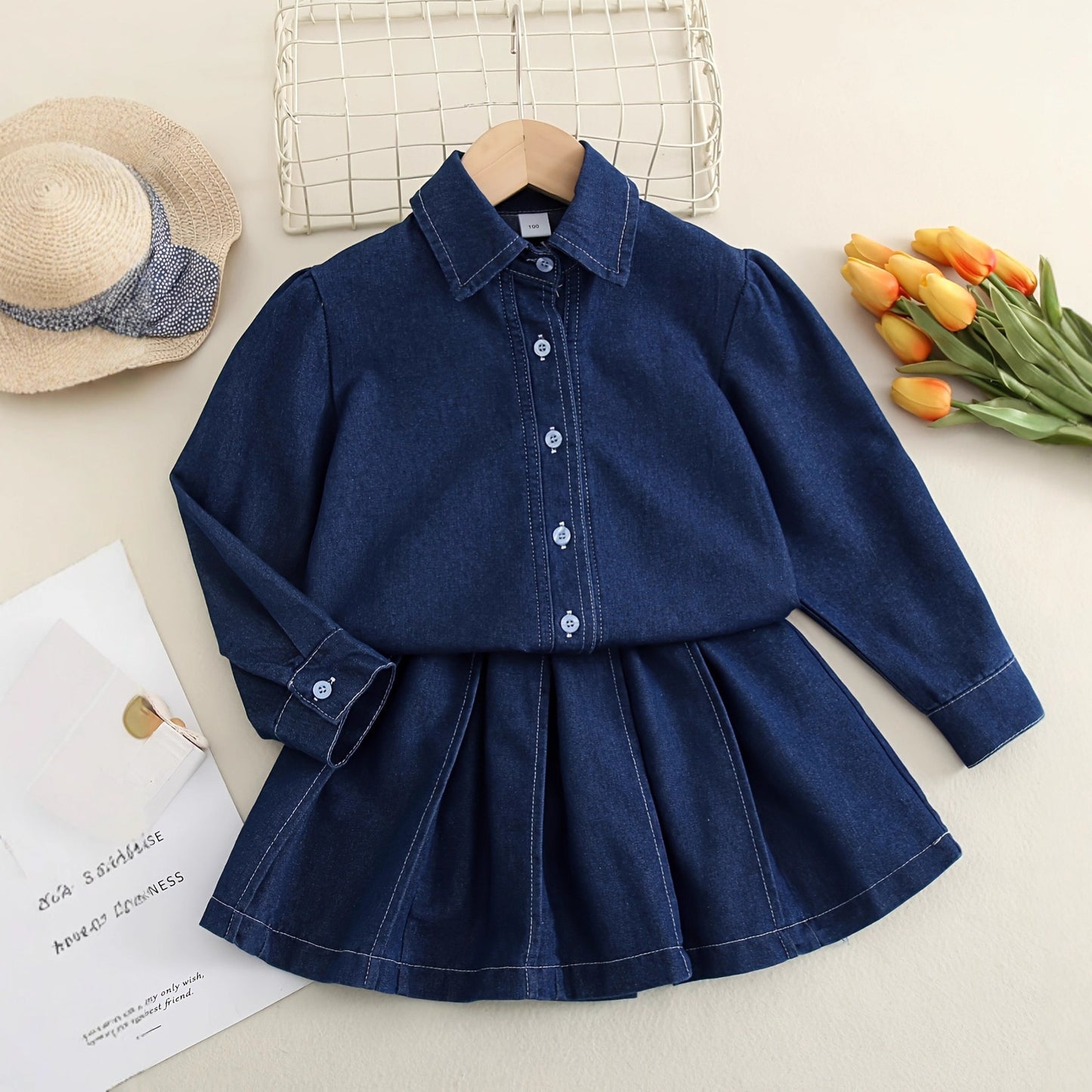 Denim Skirt Set