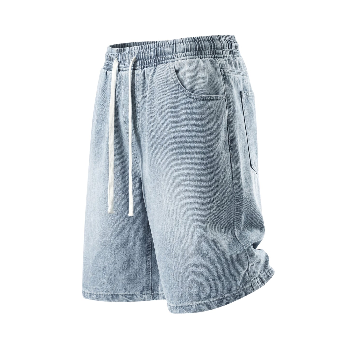 Ice Silk Denim Shorts Men's Five-Quarter Pants