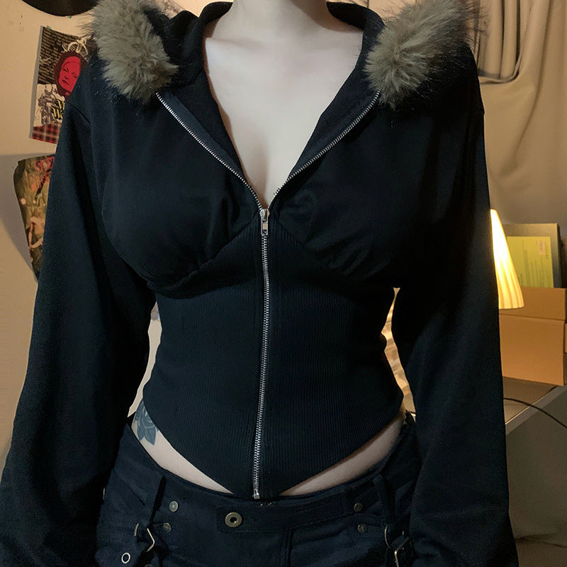 Wooden Collar Hoodie Jacket