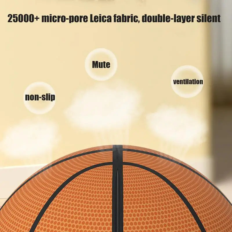 Indoor Basketball Silent 7 Inches Cloth Quiet Basketball With Zipper Silent Dribbling Training Ball Removable Cover For School