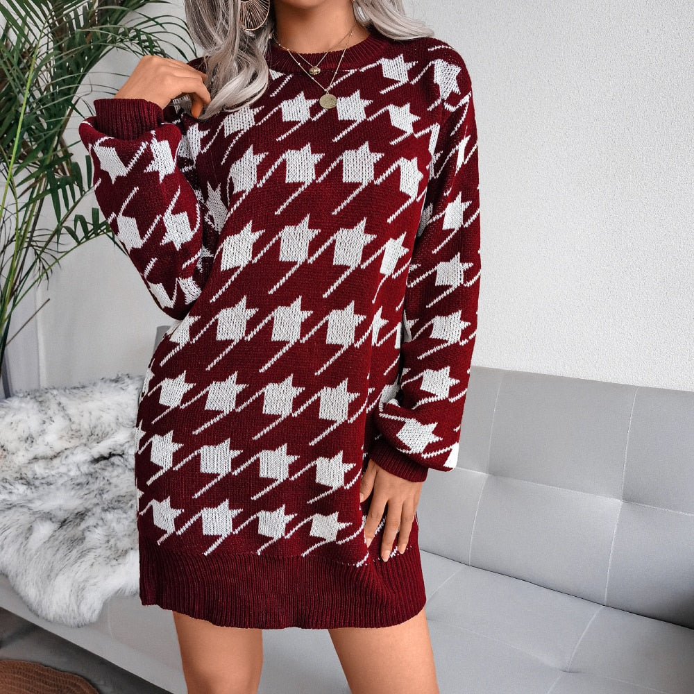 Off Shoulder Knitted Sweater Dress
