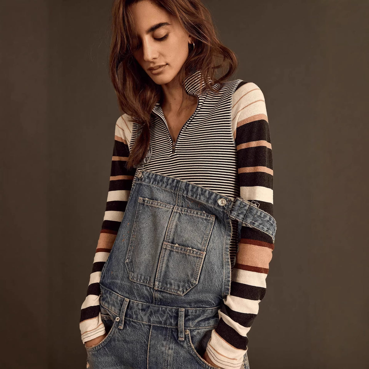 Casual Loose Denim Overalls