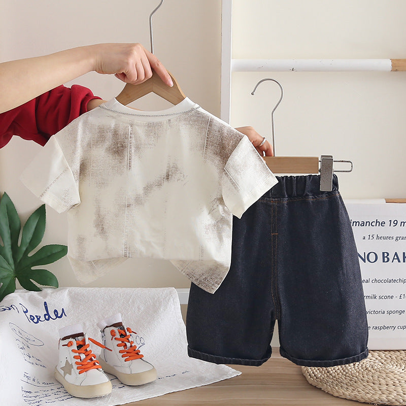 Denim Shirt and Shorts