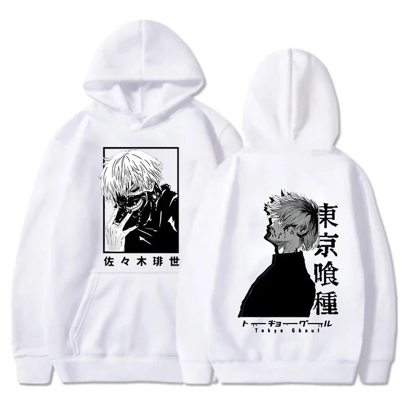 Spring Tokyo Ghoul AnimePrinted Hooded Sweatshirt Unisex Long Sleeve Casual Jacket