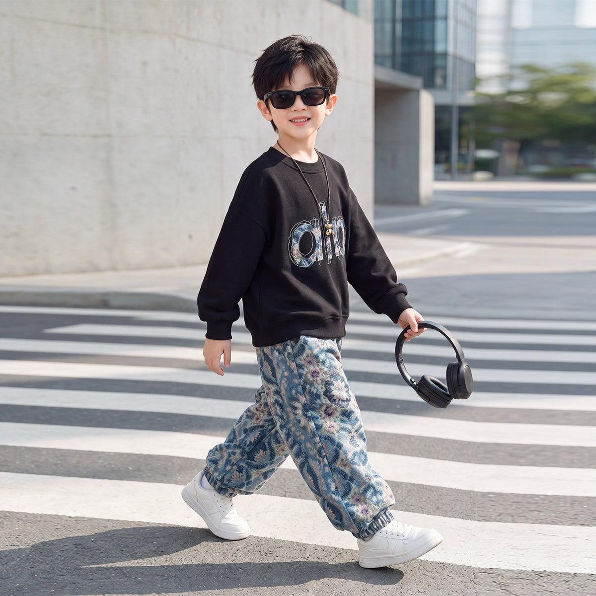 Boys Spring Autumn Casual Sportswear Two-Piece Set