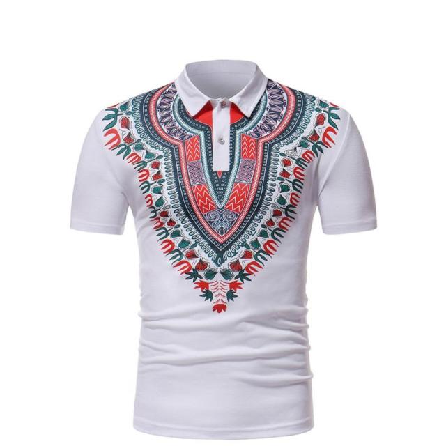 African Style Slim Fit Short Sleeve Shirt