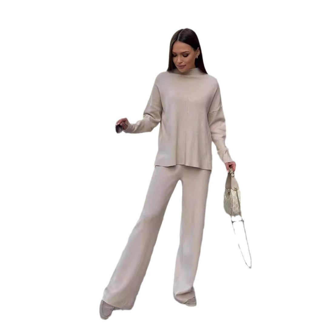 Long Sleeve Loose & Casual Pants Sweater Set