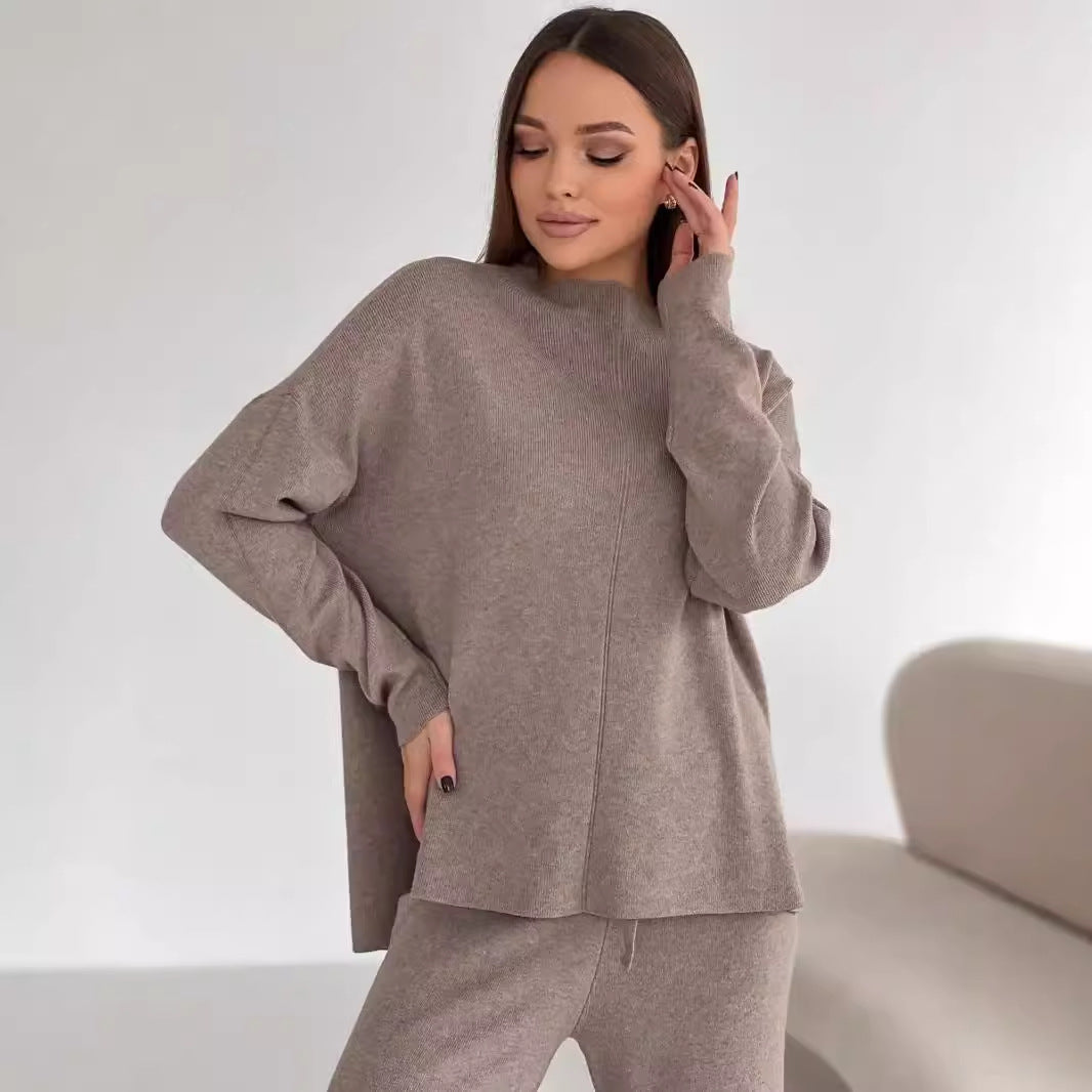 Long Sleeve Loose & Casual Pants Sweater Set