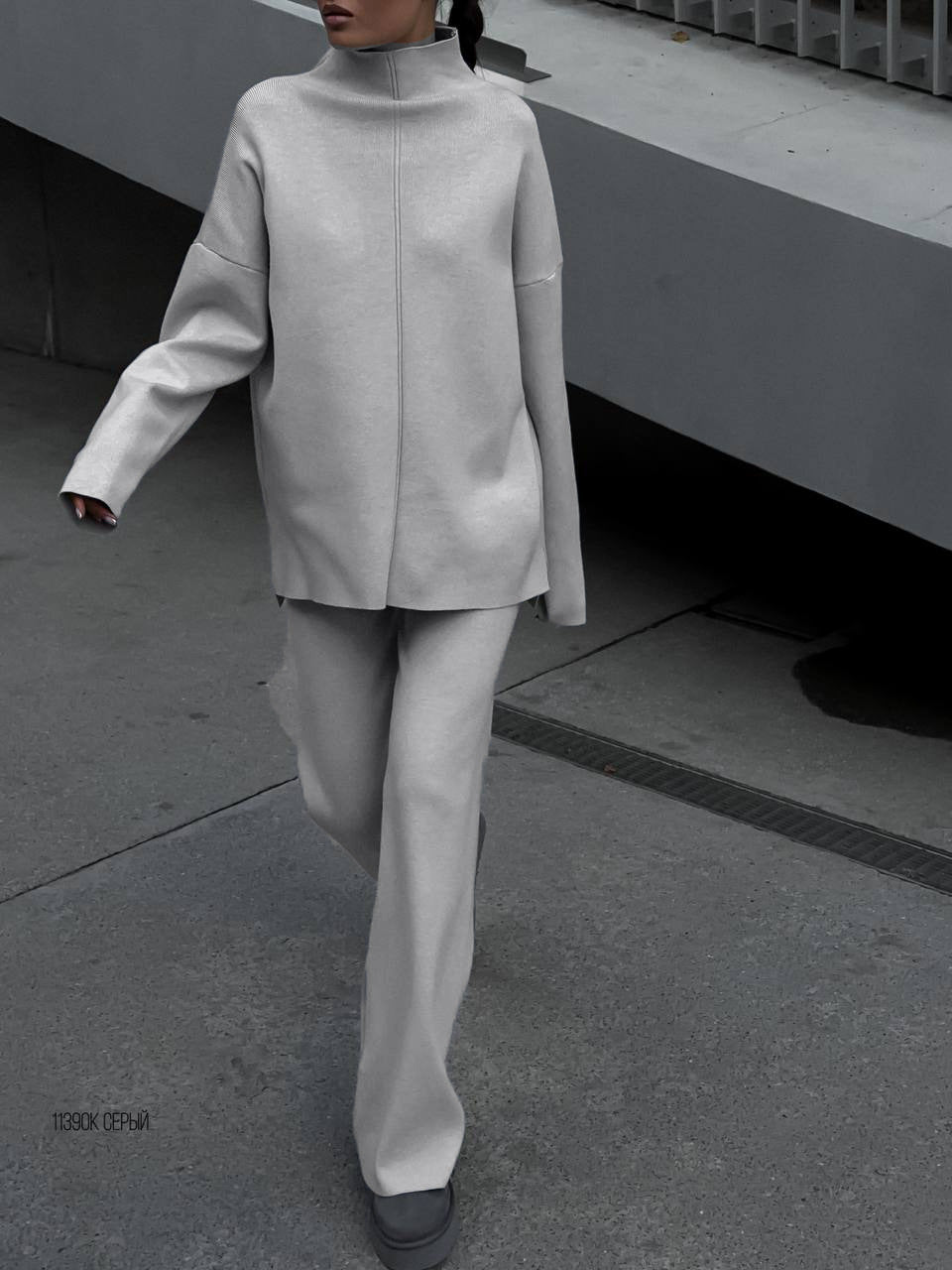 Long Sleeve Loose & Casual Pants Sweater Set