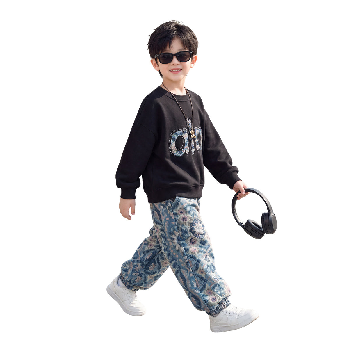 Boys Spring Autumn Casual Sportswear Two-Piece Set