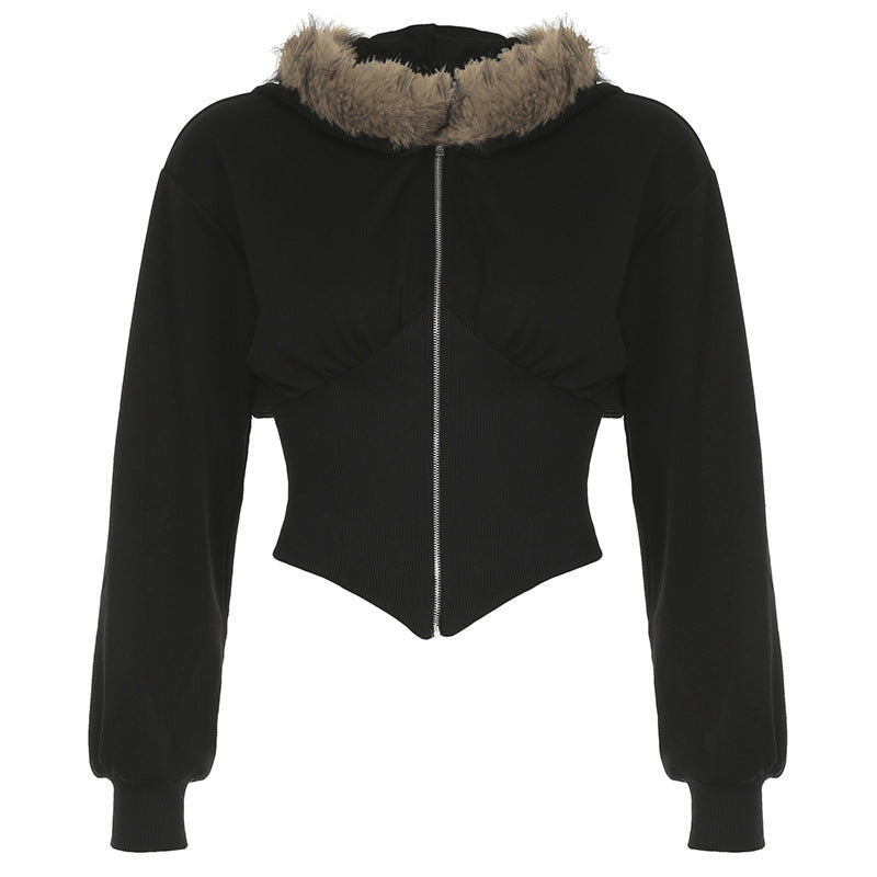 Wooden Collar Hoodie Jacket
